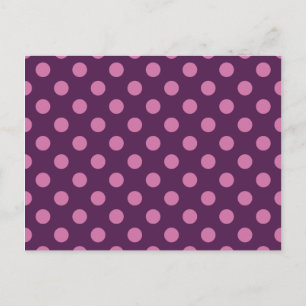 Lila Polka dots Vykort