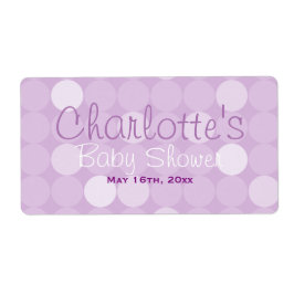 Lila Polka-Vattenflaska för spädbarnsskor Fraktsedel