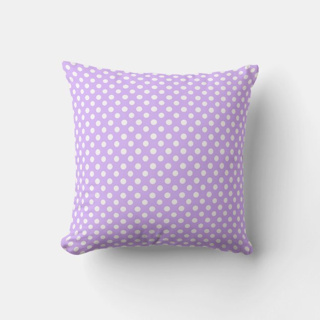 Lila Polkadot Glam Girly Cute Kudde (Framsida)