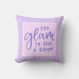 Lila Polkadot Glam Girly Typography Trendig Kudde