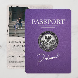 Lila Polskt pass Spara datum Datumet