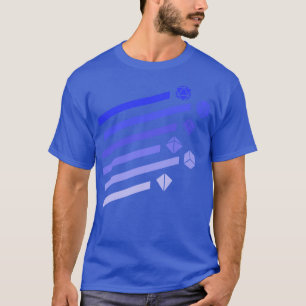 Lila polyedriskt tärningsset Vintage Ray Bordsskiv T Shirt