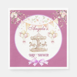 Lila Pony Dreams-Mörk Lila Napkins Pappersservett