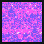 Lila pop art bubbelbyte fototryck<br><div class="desc">Bubbelskrot av mönster i blått och lila</div>