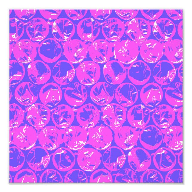 Lila pop art bubbelbyte fototryck (Framsidan)