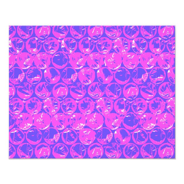 Lila pop art bubbelbyte fototryck (Framsidan)