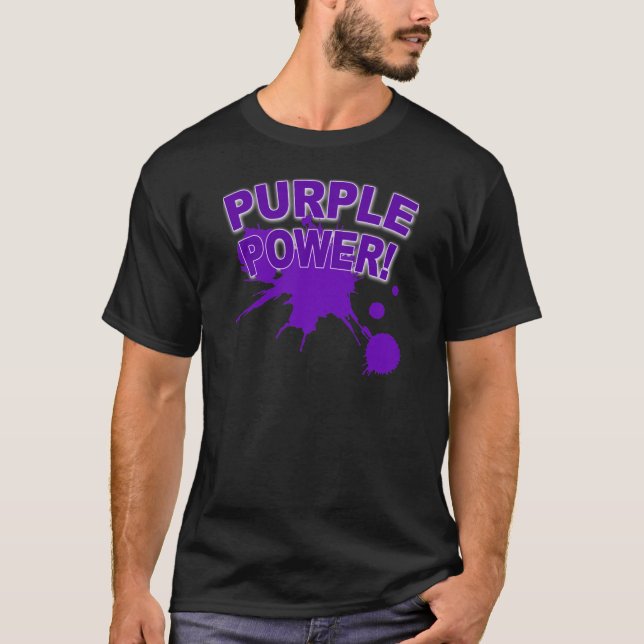 Lila Power-mall Tee Shirt (Framsida)