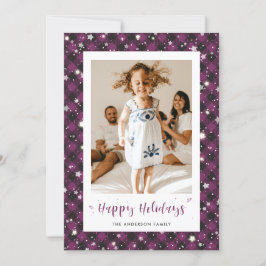 Lila Pput Photo Glad helg Card Julkort