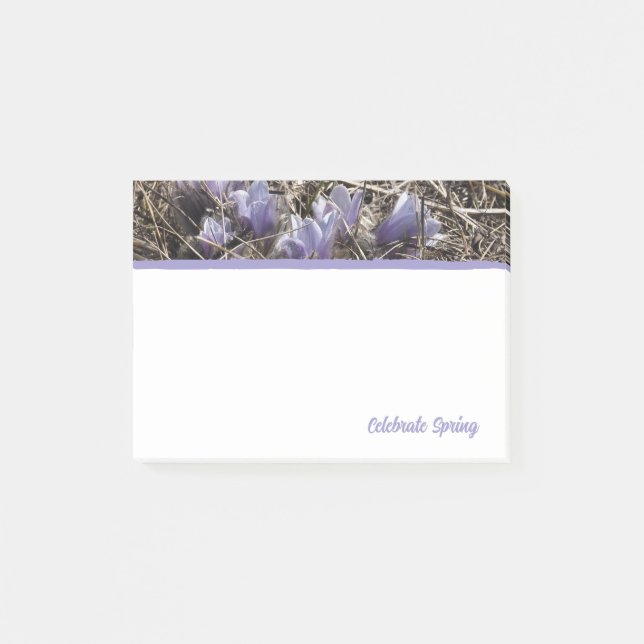 Lila Prairie Crocus Post-It-lappar Post-it Block (Framsida)