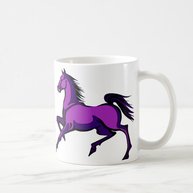 Lila Prancing Horses Mugg (Höger)