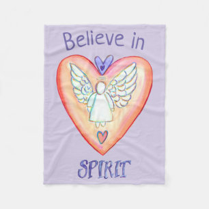 Lila Prayer Angel Blanket Fleecefilt