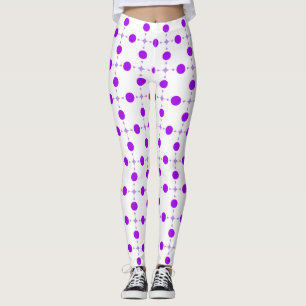 Lila prickar, Prickig mönster, Prickar, Prickigt Leggings