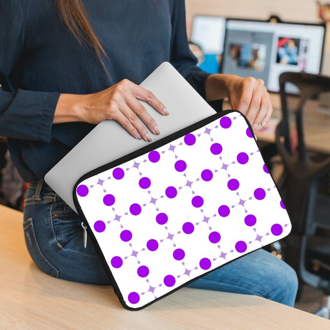 Lila prickar, Prickigt mönster, Prickar, Prickigt Laptop Fodral (Skapare uppladdad)