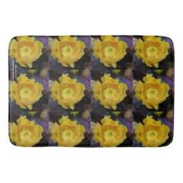 Lila prickly pear opuntia cactus gula blommor badrumsmatta