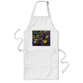 Lila Prickly Pear Opuntia Cactus Gula blommor Långt Förkläde