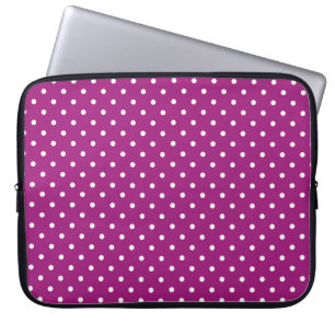 Lila prickmönster laptop fodral