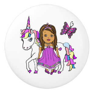 Lila Princess, Butterfly och Unicorn Knopp