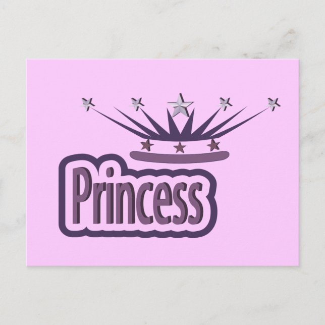 Lila Princess Krona Vykort (Framsida)