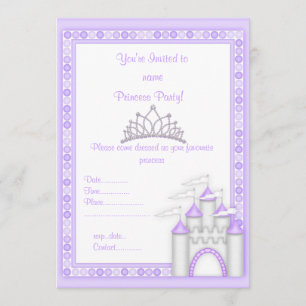 LILA PRINCESS PARTY-INBJUDAN INBJUDNINGAR