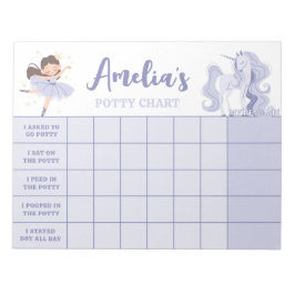 Lila Princess Potty Personlig Namn Task  Anteckningsblock
