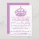 Lila Princess Tea Party födelsedagsinbjudan Inbjudningar (Front/Back)