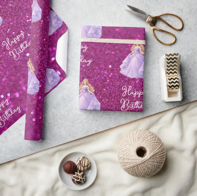 Lila prinsessa  presentpapper (Hantverk)