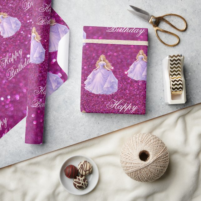 Lila prinsessa  presentpapper (Hantverk)