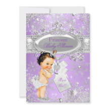 Lila prinsessa vinter baby shower brunett