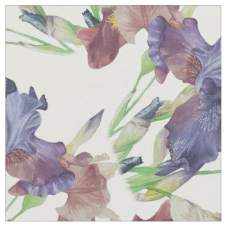 Lila, prispress, sommarblommor tyg