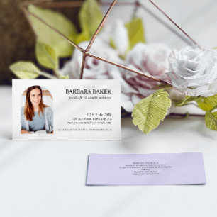 Lila Professionell Midfru Doula Photo Arch Visitkort