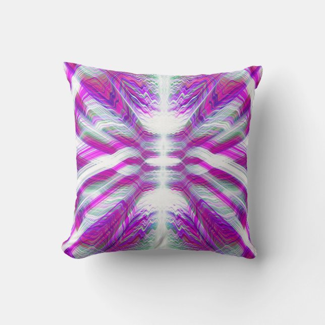 Lila psychedelic mönster kudde (Framsida)