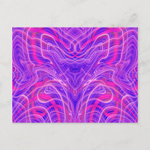 Lila psychedelic mönster vykort