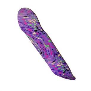 Lila Psychedelic Swirl Mini Skateboard Bräda 18,5 Cm