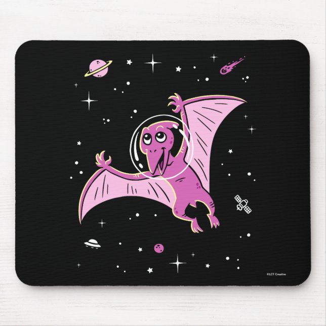 Lila Pterodactyl Dinos in Space Musmatta (Framsidan)