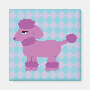 Lila Pudel Magnet