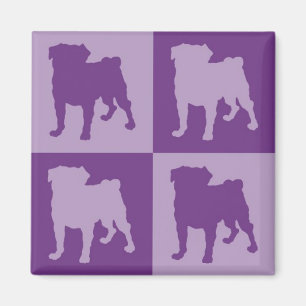 Lila Pugs Magnet