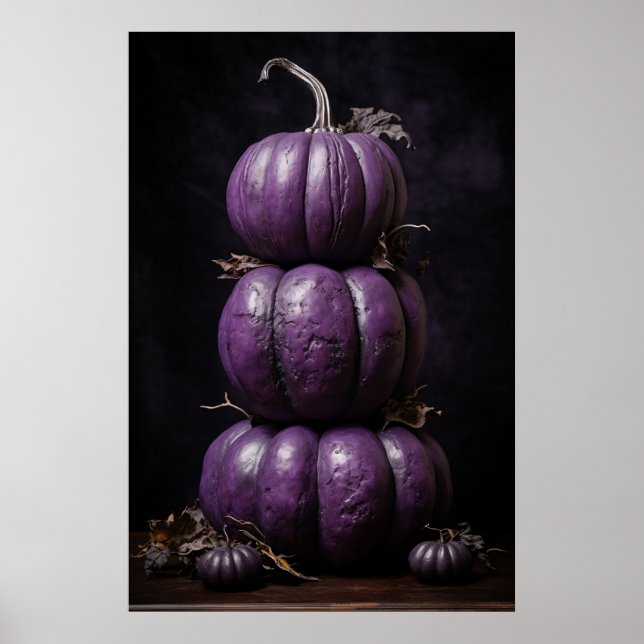 Lila Pumpkins Stacks Poster (Framsidan)