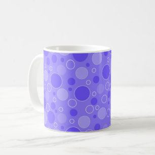 Lila purpurtoner med prickar i retro sextio-stil kaffemugg