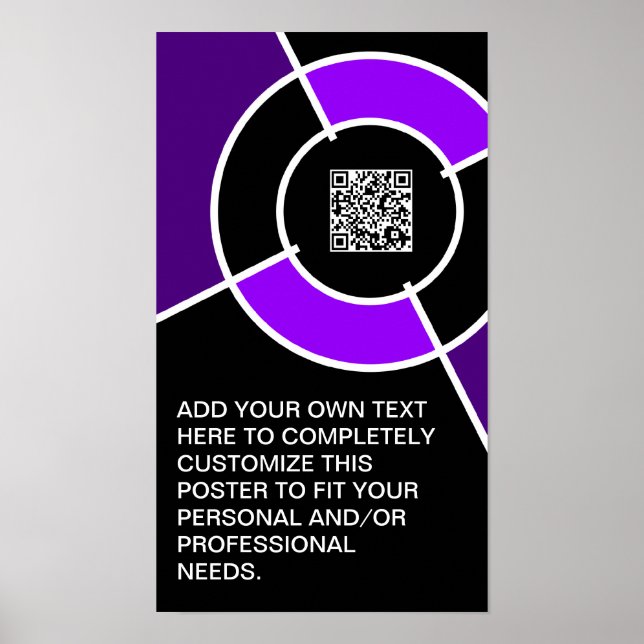 lila QR-kod Poster (Framsidan)