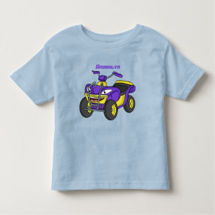 Lila Quad-tecknad illustration T Shirt