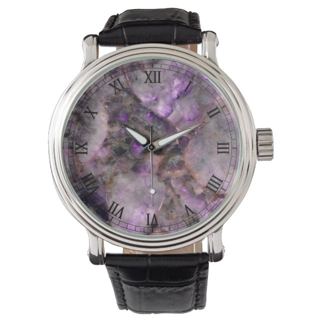 Lila Quartz Armbandsur (Framsida)