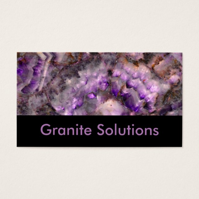 Lila Quartz Visitkort (Framsidan)