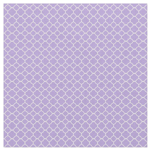 Lila Quatrefoil Geometric Mönster Tyg (Närbild)