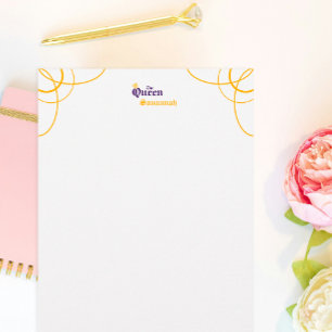 Lila Queen Stationery Brevpapper