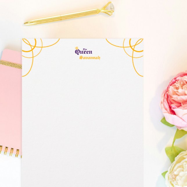 Lila Queen Stationery Brevpapper (Skapare uppladdad)