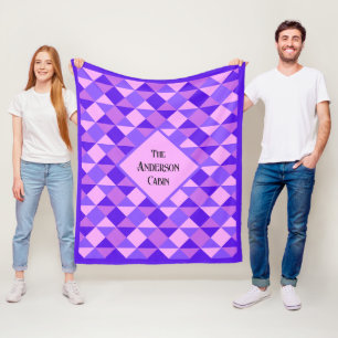 Lila Quilt Mönster Fleecefilt