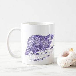 Lila Raccoon Illustration Mugg