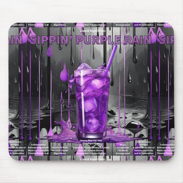 Lila Rain Collection Mousepad Musmatta (Framsidan)