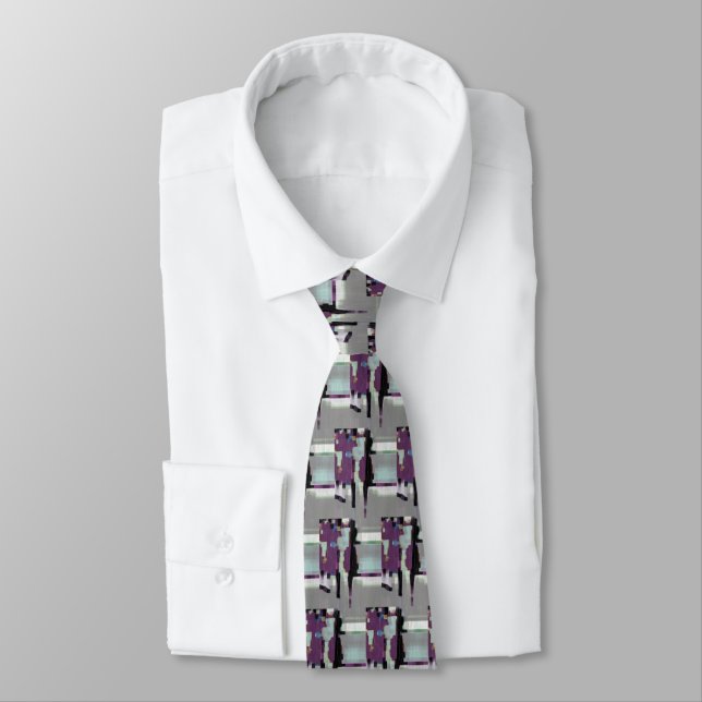 "Lila Rain" Digital Art Tie Slips (Bunden)