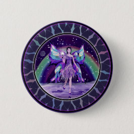 Lila Rain Fairy Button Knapp